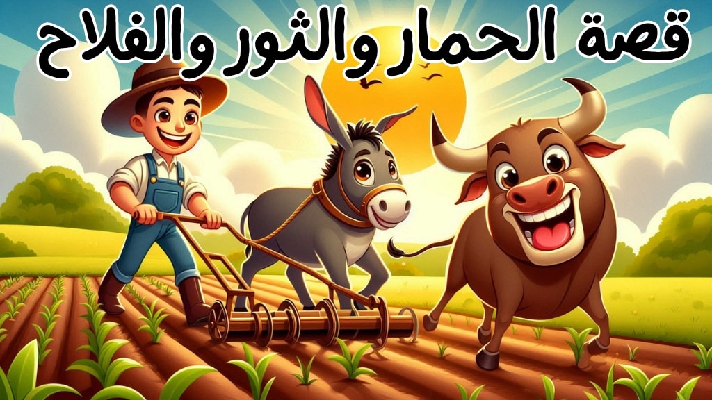 قصة الحمار والثور والفلاح