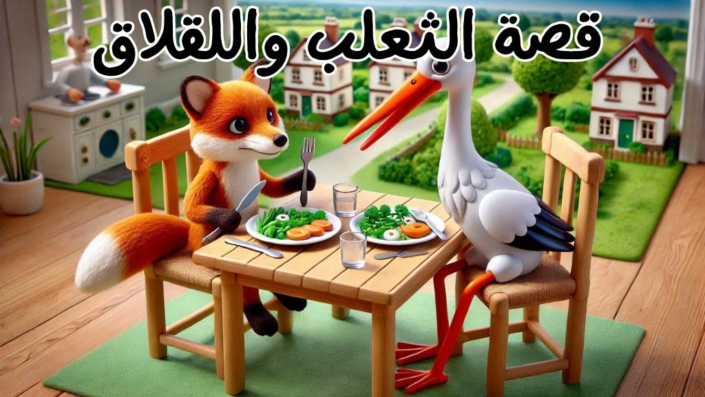 قصة الثعلب واللقلاق