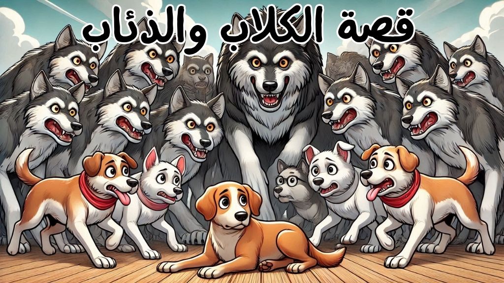 قصة الكلاب والذئاب