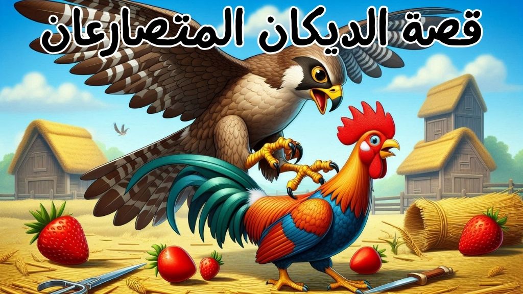 قصة الديكان المتصارعان