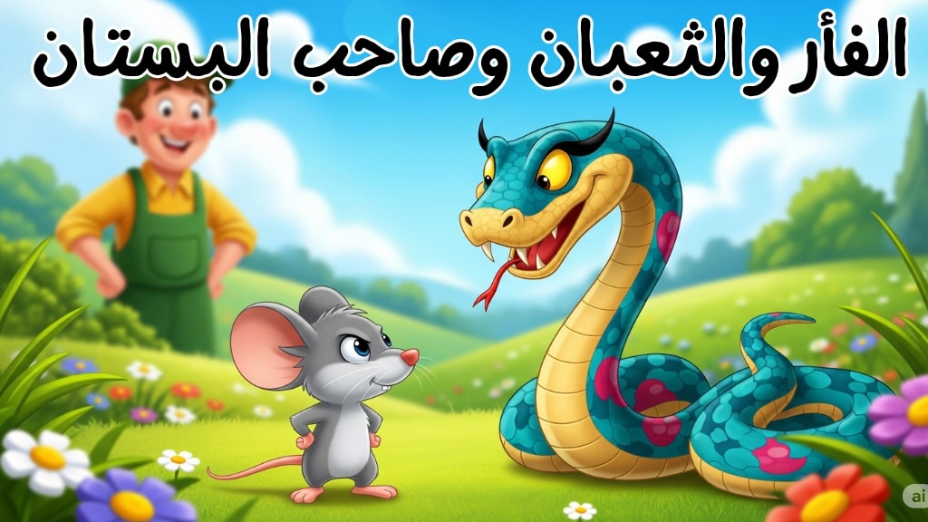 قصة الفأر والثعبان وصاحب البستان